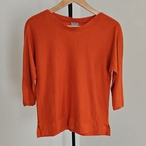 Chico's Bright Orange Crewneck Sweater